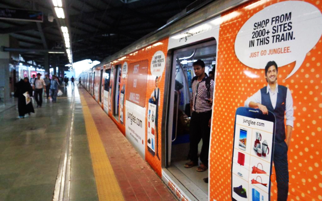 DMRC metro branding example of transit media branding
