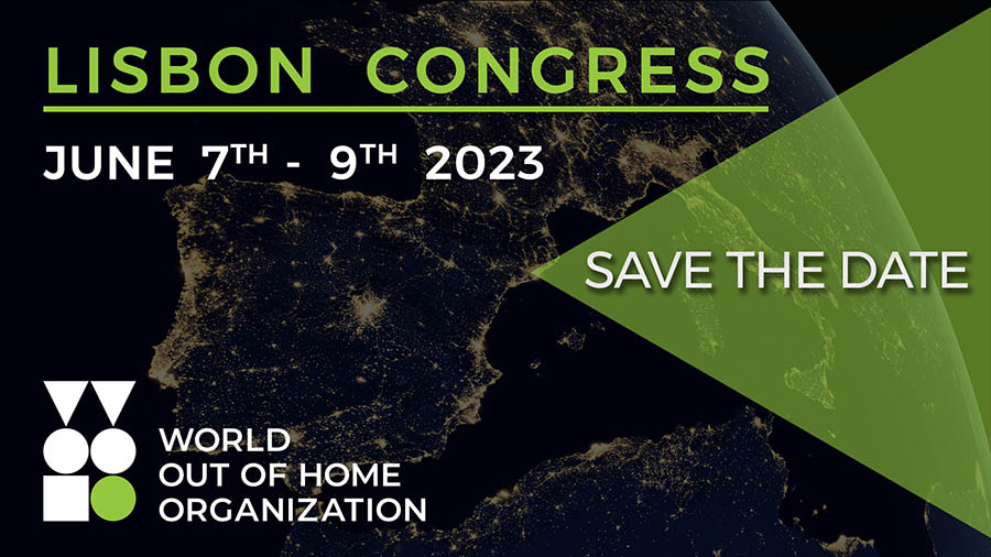 LISBON CONGRESS save the date World out of home organisation on June 7-9 2023