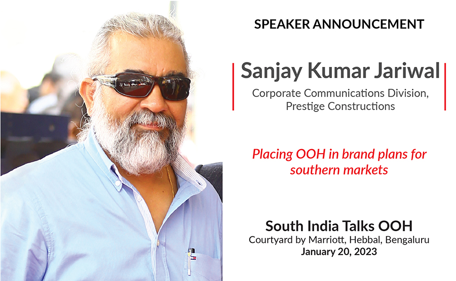 Sanjay kumar Jariwal for SouthindiaOOH talks, Banglore
