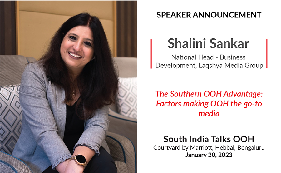 Shalini Sankar, National Head - Business Development, Laqshya Media Group