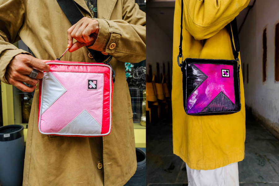 Sustainable bags made from billboards