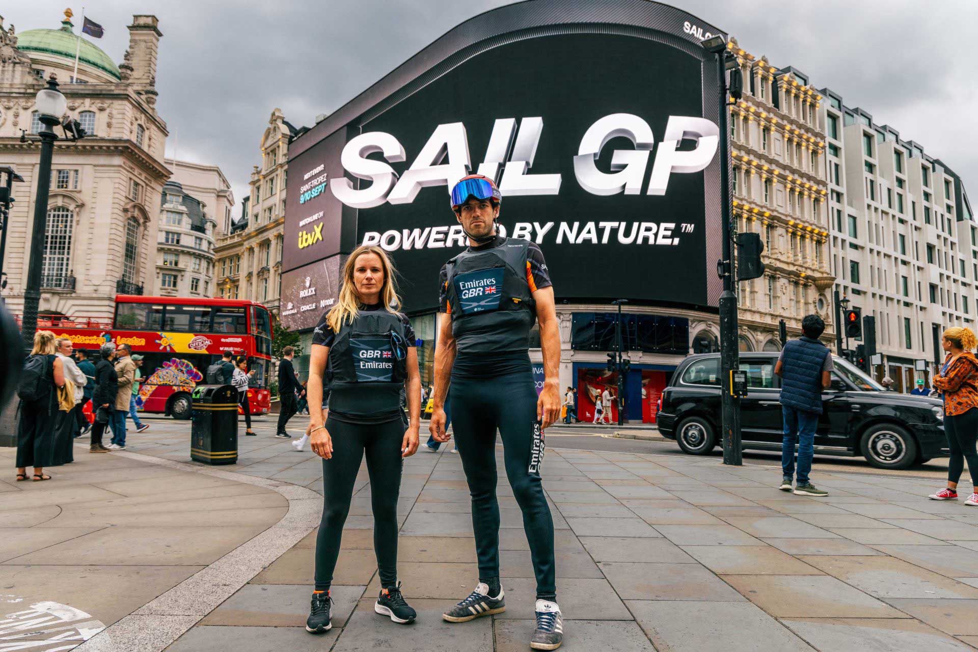 Sail GP's DOOH campaign at Piccadilly Lights, London