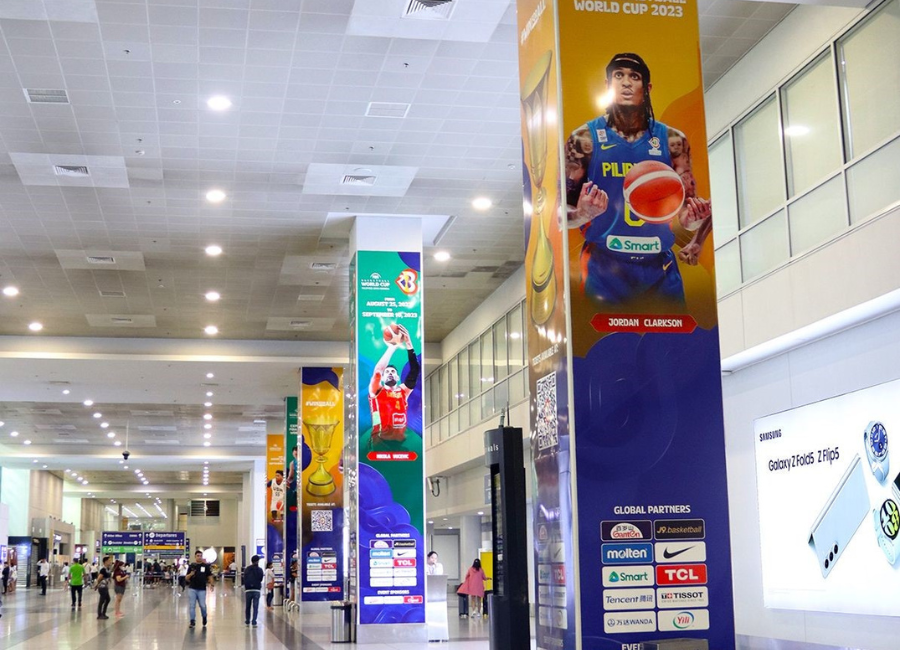 Basketballs posters at Ninoy Aquino International Airport’s (NAIA) Terminal 3 Arrival 