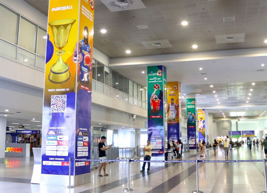 Basketball posters at Ninoy Aquino International Airport’s (NAIA) Terminal 3 Arrival 