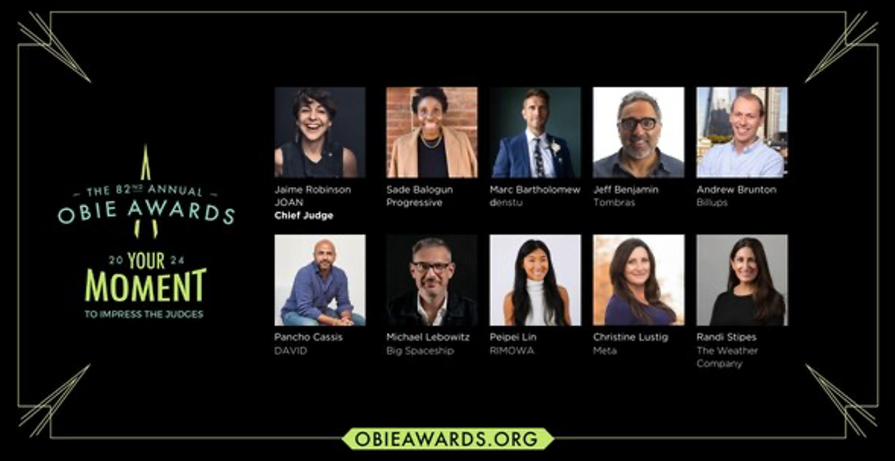 The 82nd Annual OBIE Awards Jury
