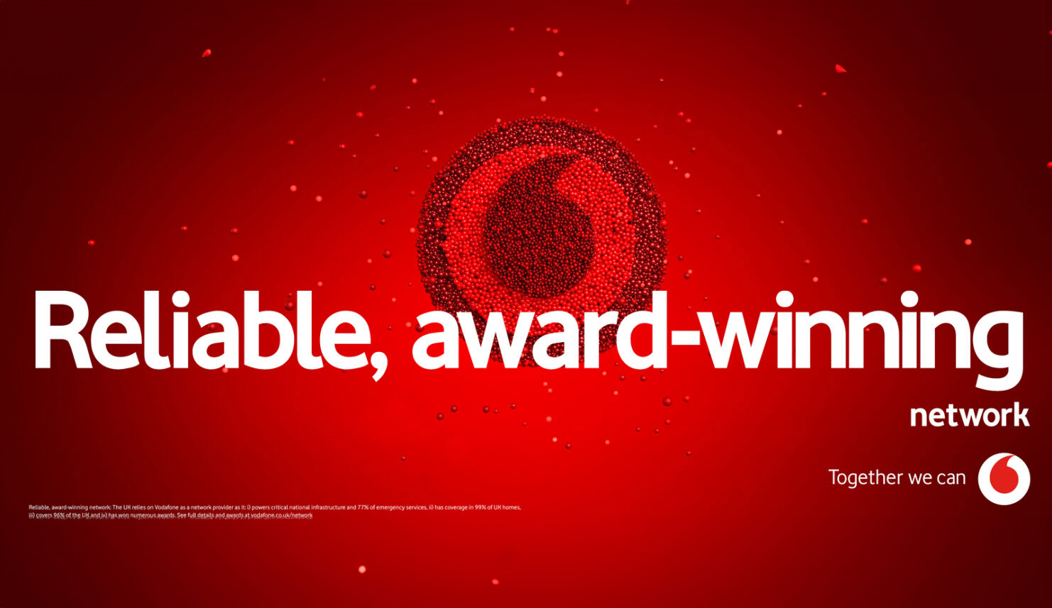 Relaible award winning network- Vodafone. 