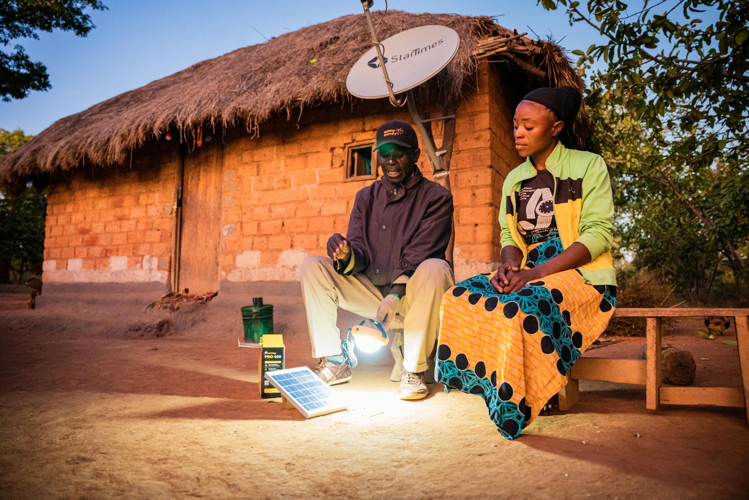 Solar Entrepreneur Penny Mupeta with customer Missaly Kalale SKP 400- Zambia