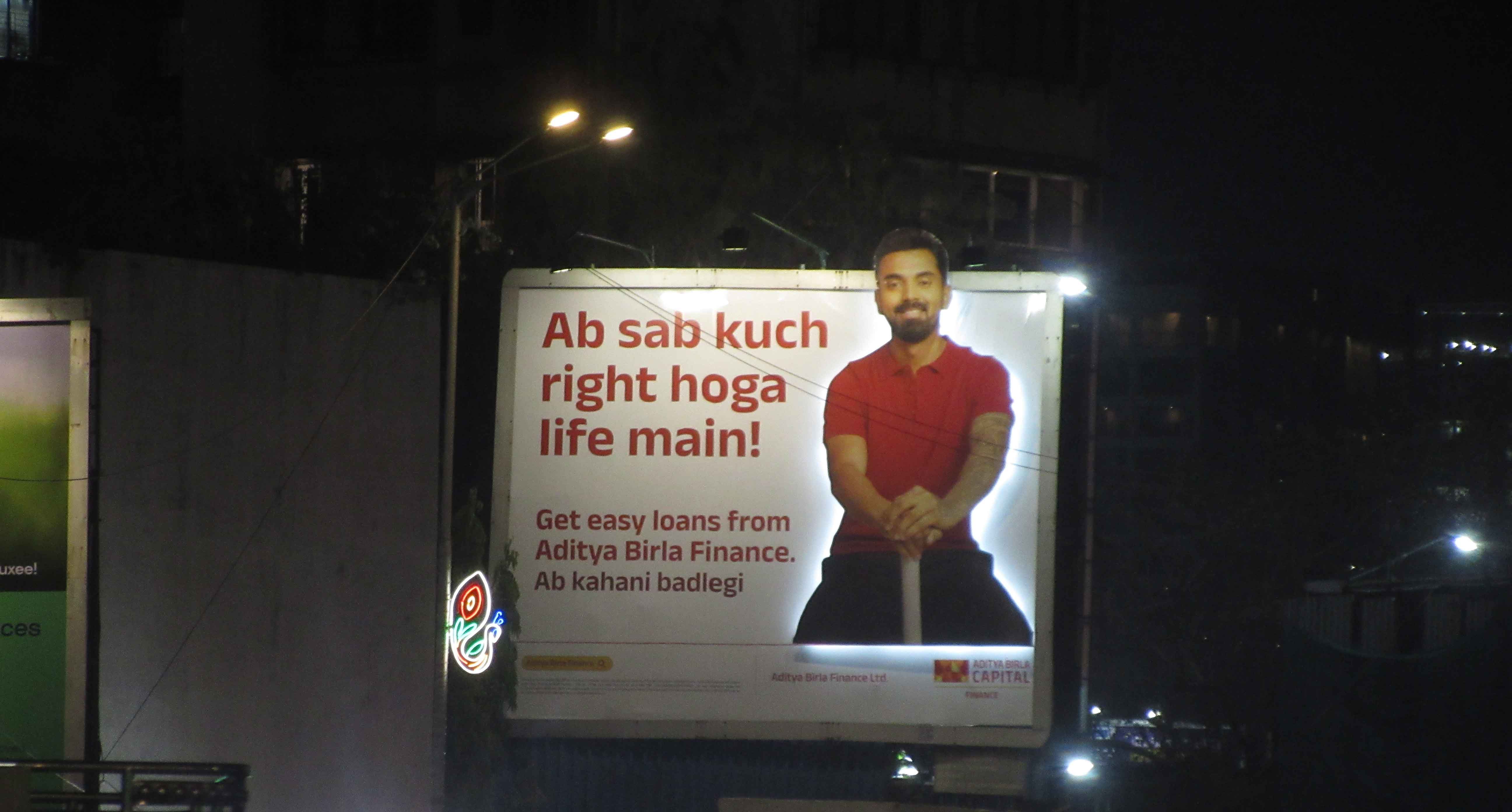 'Ab ab kuch right hoga life mein' slogan at Aditya Birla capital's OOH camapign 