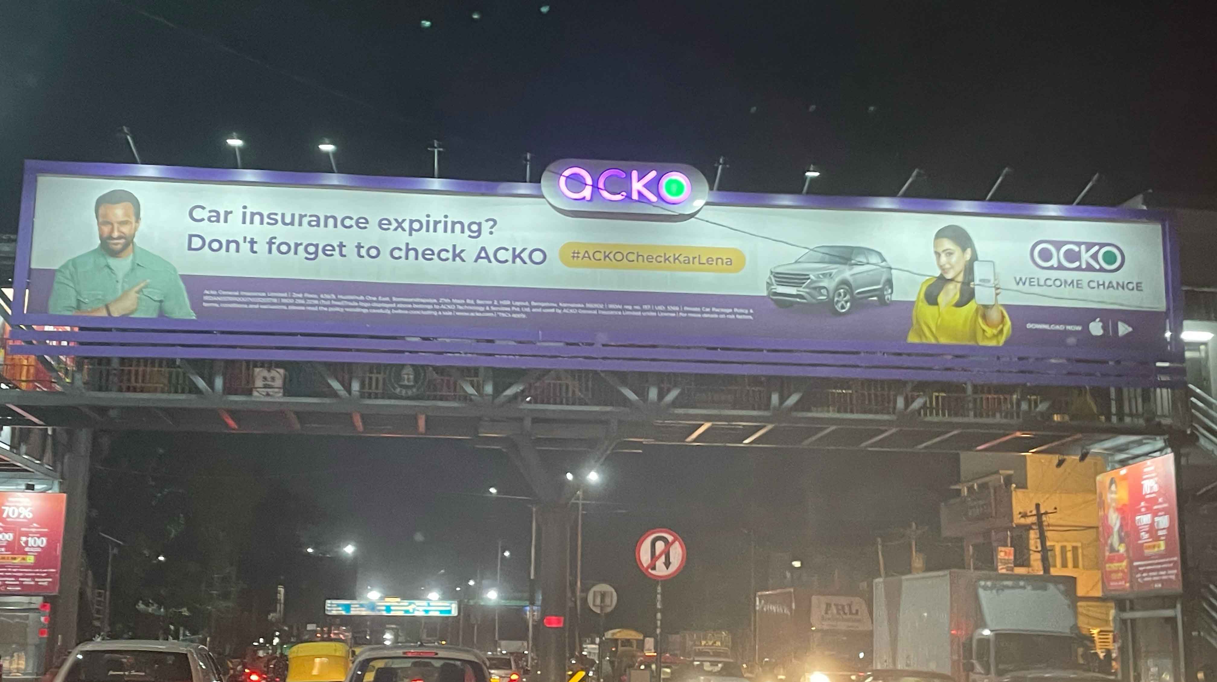 Acko OOH campaign 