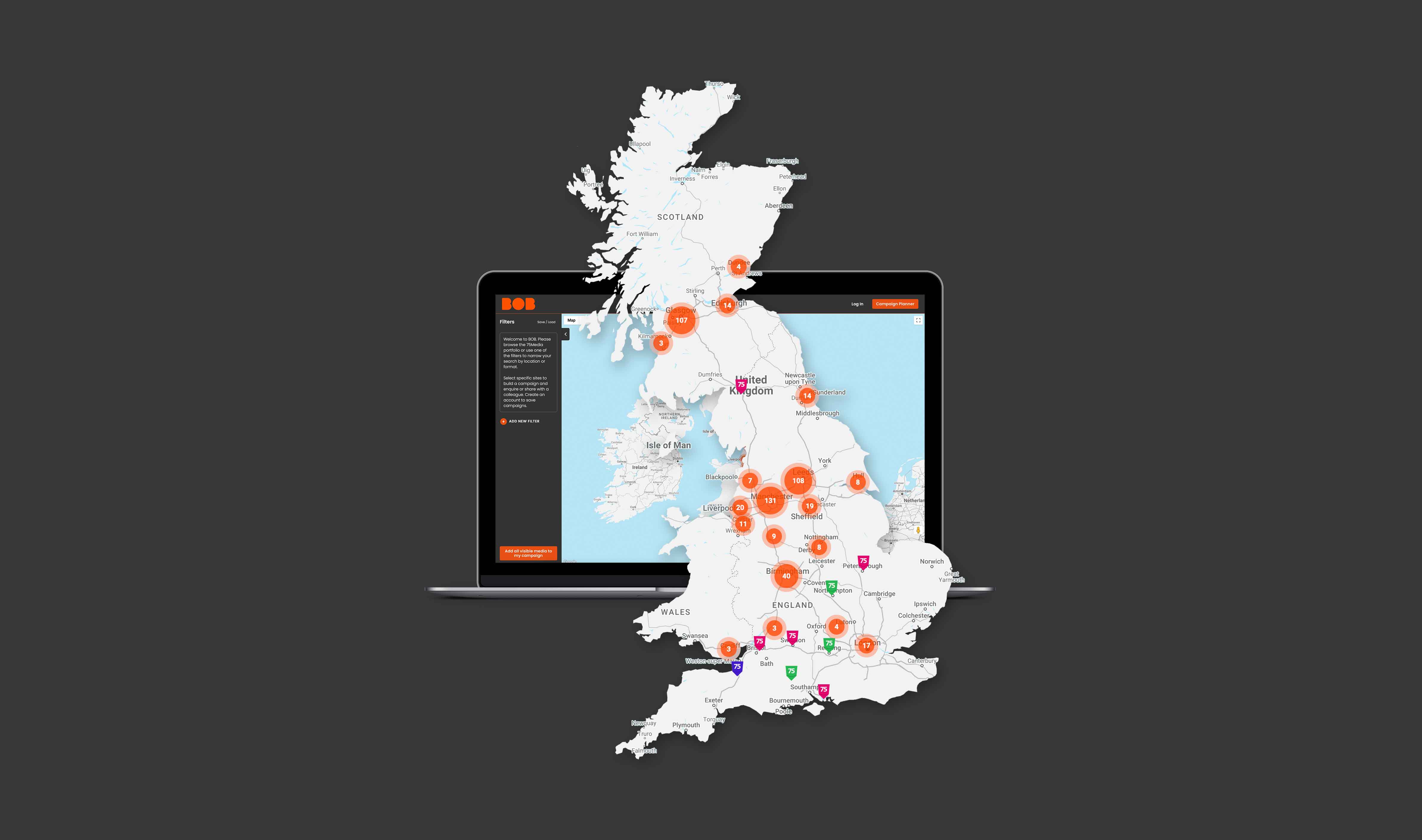 UK out-of-home (OOH) media owner 75Media has launched a proprietary piece of planning software