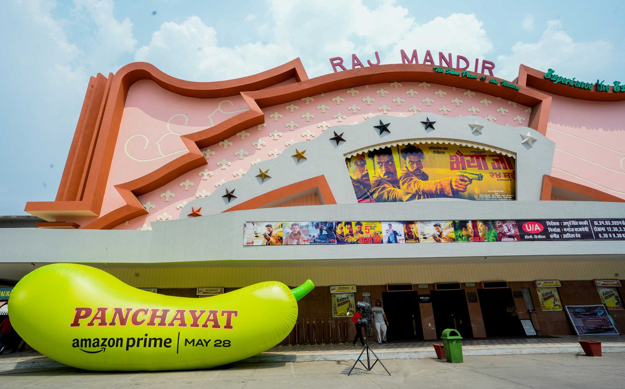 axi adorned with Panchayat Season 3's lauki inflatable in Mumbai