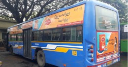 Wagh Bakri travels miles with bus branding in Bengaluru