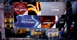 2,000 sq.ft Piccadilly Circus billboard programmed to flash ads as per audience profile