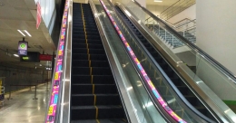 ad-roller showcases BeFantasticGaluru on Namma Metro escalators