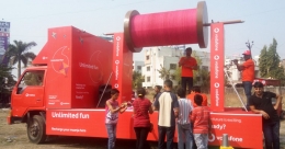 Vodafone paints the town red during Uttarayan