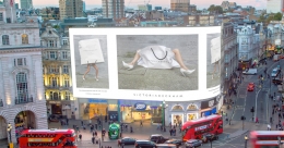 Victoria Beckham debuts on Piccadilly Lights