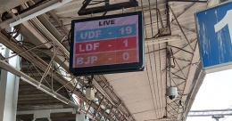 Poll results shown live on  PlayAds’ digital network across 19 railway stations in Kerala