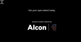 With blank cinema screen, Alcon says it all