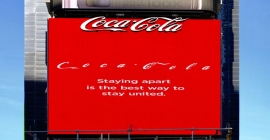 Maintain Social Distance : message from Coca-Cola