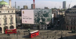 UK’s Ministry of Defence marks VE Day 75 on Piccadilly Lights