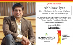 Abhinav Iyer, GM - Marketing & Strategy, Muthoot Finance & The Muthoot Group, part of OAA 2022 jury
