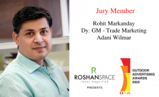Rohit Markanday, Dy. General Manager - Trade Marketing, Adani Wilmar is part of OAA 2022 Jury