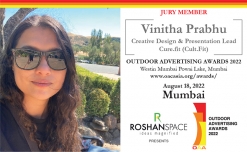 Vinitha Prabhu, Creative Design & Presentation Lead, Cure.fit, part of Jury panel  for Outdoor Advertising Awards 2022