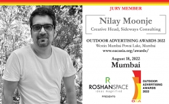 Nilay Moonje, Creative Head, Sideways Consulting, part of OAA 2022 Jury