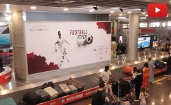 ‘Football Fever’ grips audience attention at Mauritius airport