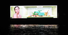 Laqshya Media showcases Chandrika soap campaign on floating LED media along Mumbai’s Juhu Beach