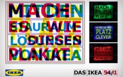 IKEA's space -saving message with an RGB billboard 