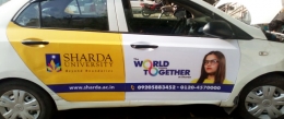 HP and Sharada University takes assistance from cab advertising