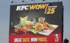 KFC spreads its WOW menu outdoors  