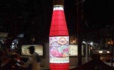 Giant Rooh Afza bottle amazes commuters in Varanasi