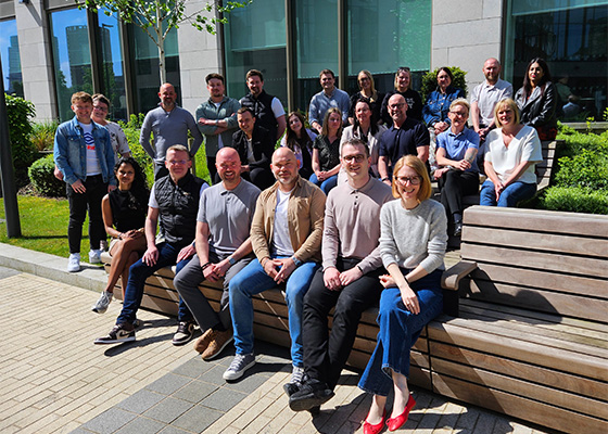 75Media employees gathered to celebrate company's 4th Anniversary