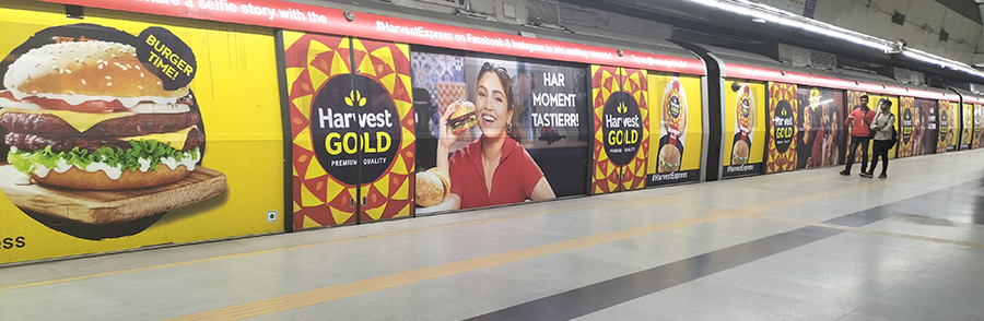 Delhi Metro train OOH Campaign ‘Burger Time’