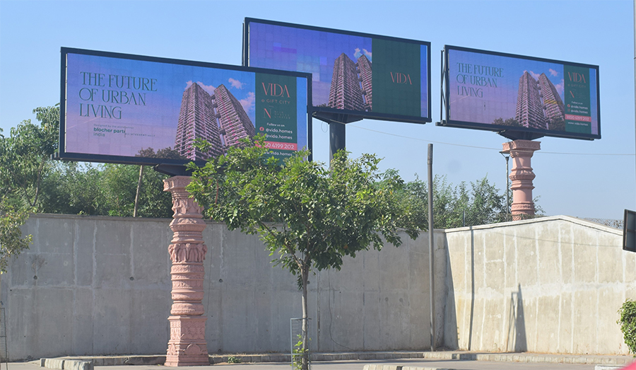 Ahmadabad based brand Nila Spaces DOOH Campaign 