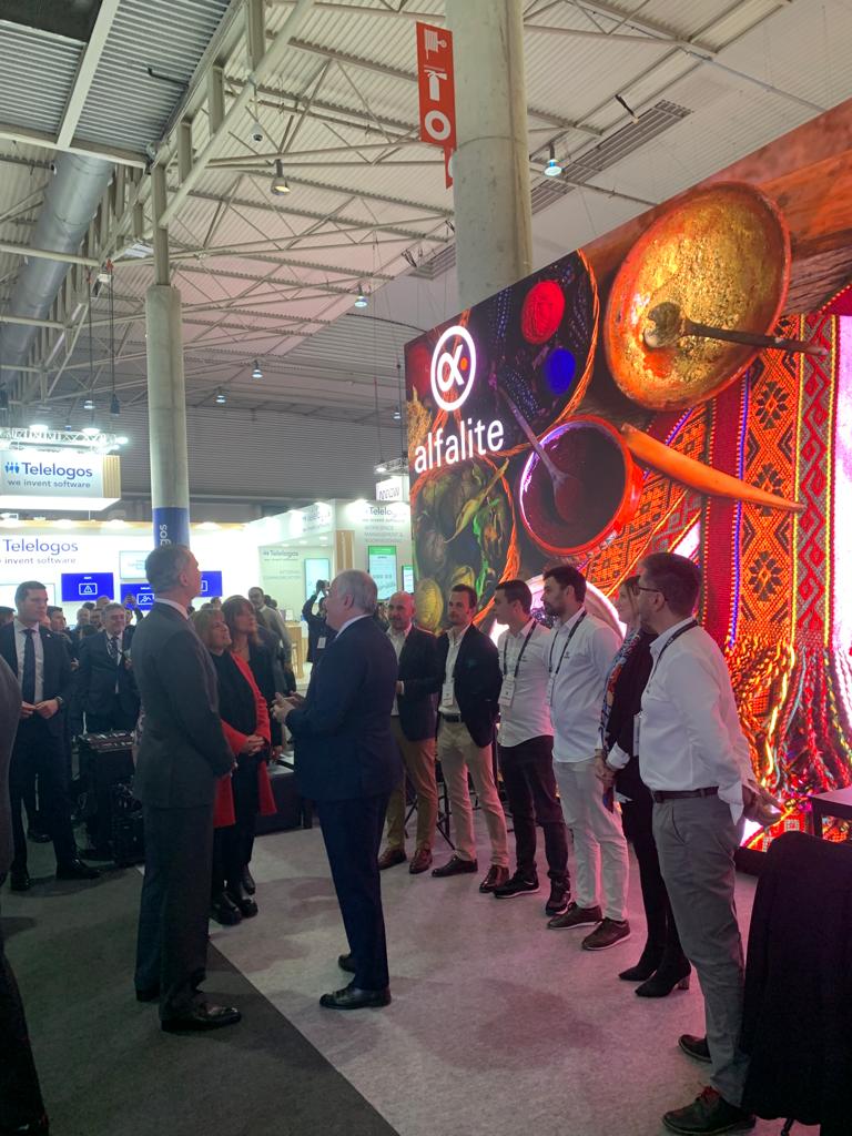 Alfalite welcomes Spain's king Felipe VI in its company stand at ISE2023