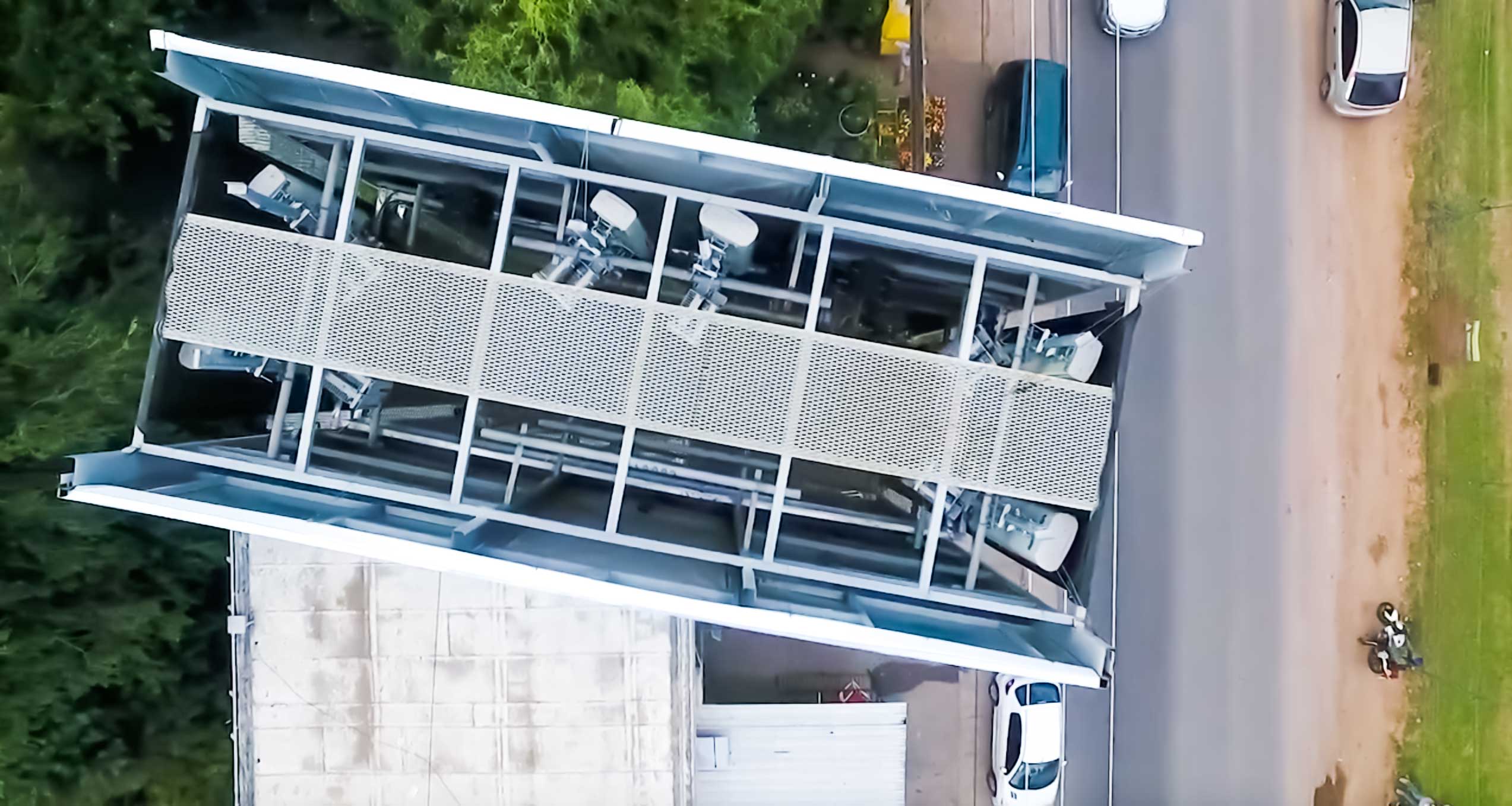 Top view of Antennas embedded in Billboard 