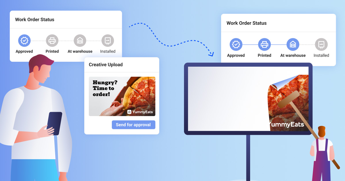 digital inventory and workflows in tandem from the Broadsign Platform.