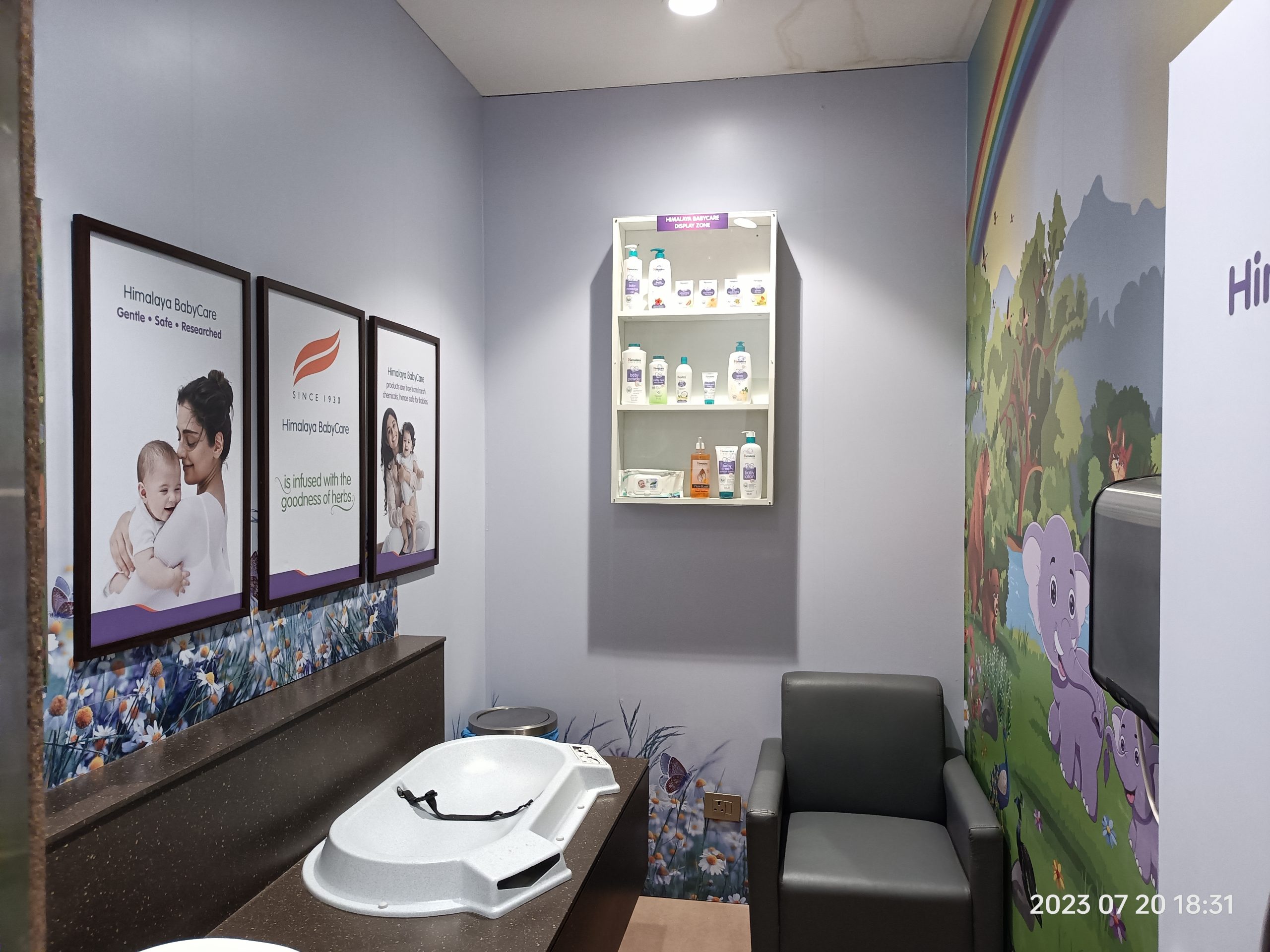 Himalaya activation campaign at Airport rest rooms