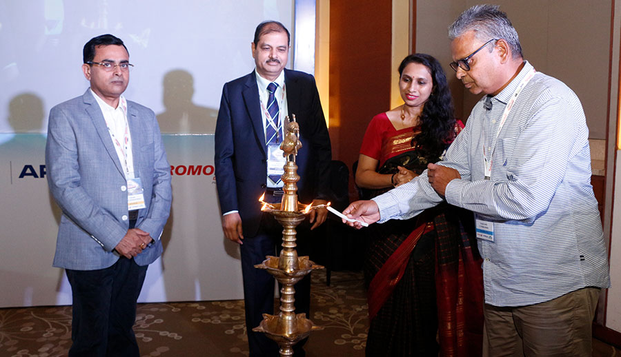 (L-R) S Kumar, Managing Director, Srishti Group; K L Sharma, Executive Director (Commercial, Airport Authority of India; Annie Kumar, Director, Bullseye Media; Vasant Jante, MD, VJ Media Works