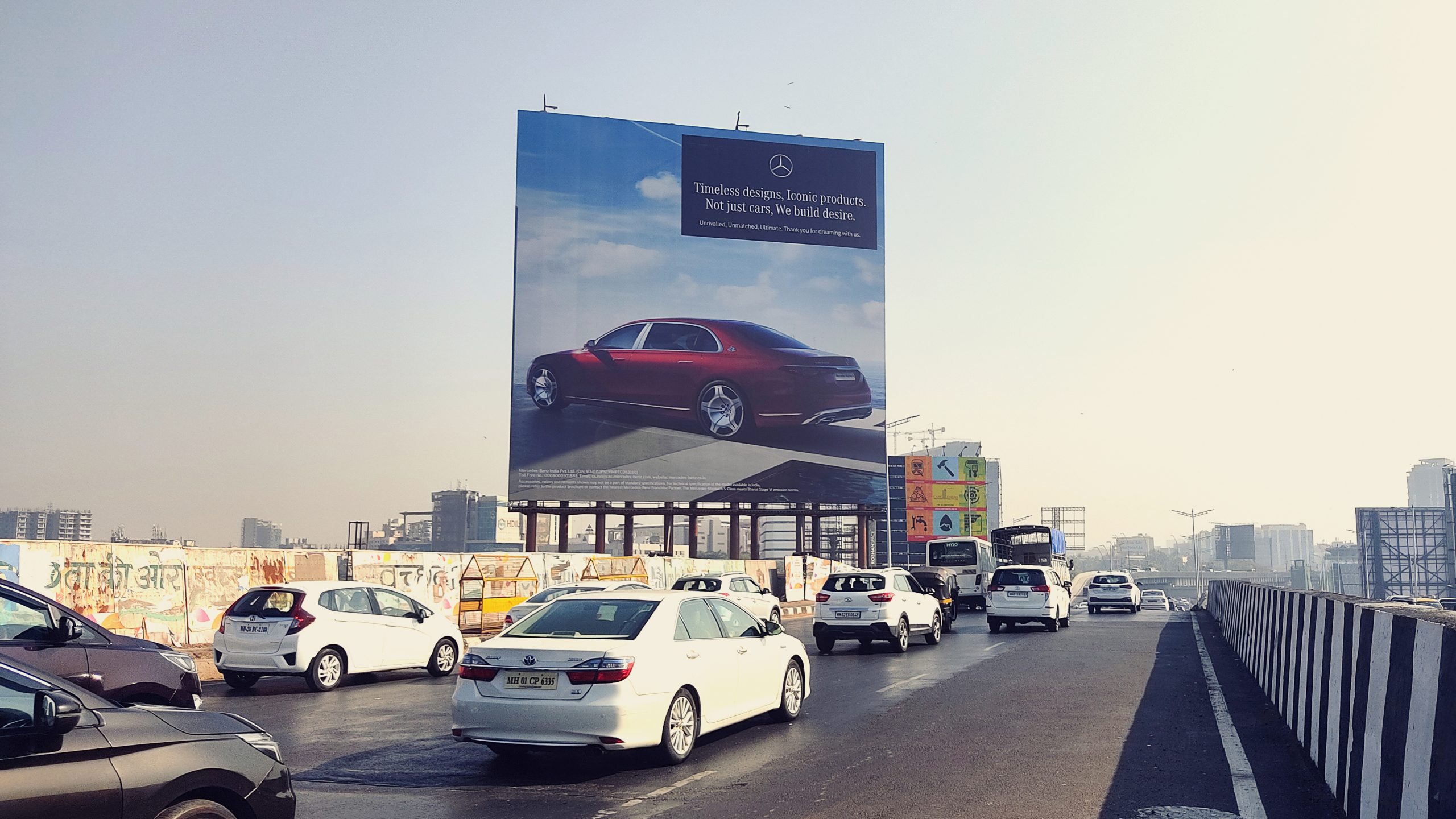 Mercedes Benz Campaign seen from Highway, Mumbai