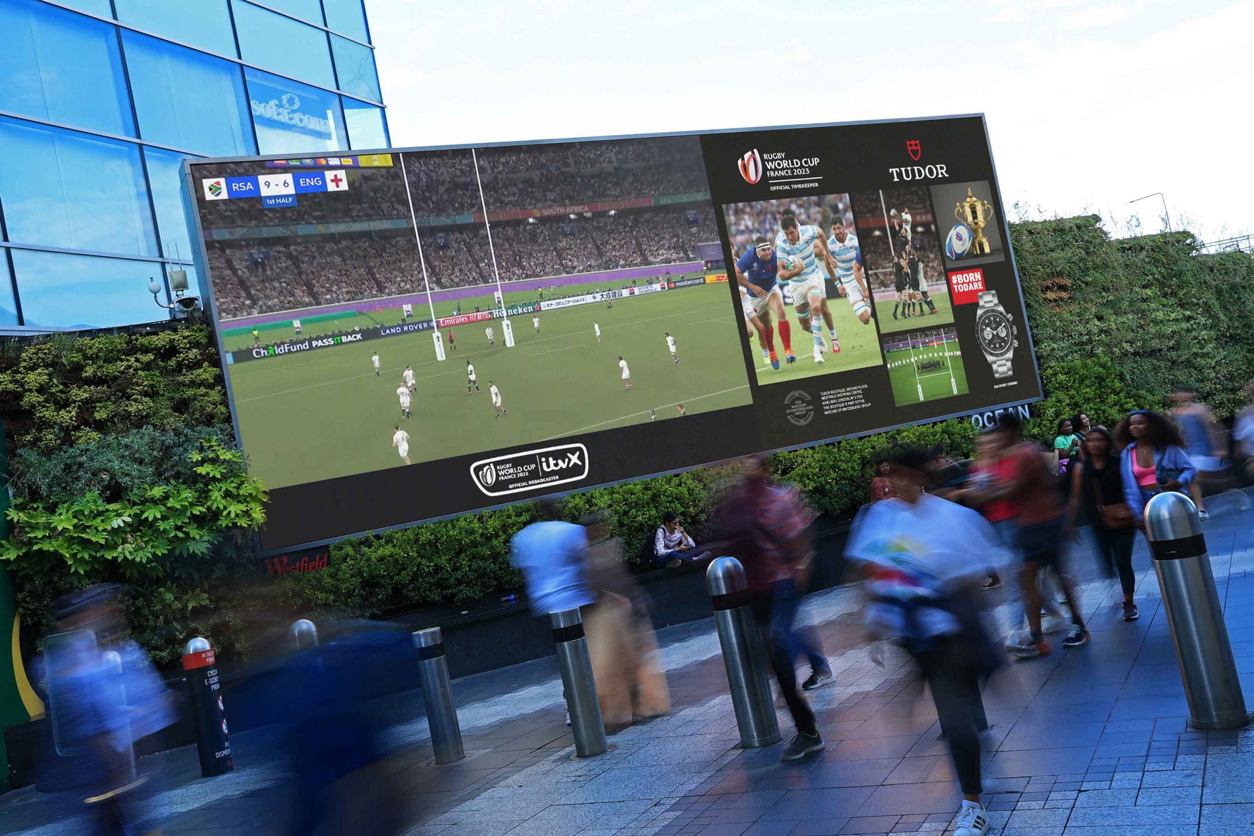 A mock-up of how the clips will appear on Ocean’s DOOH screens