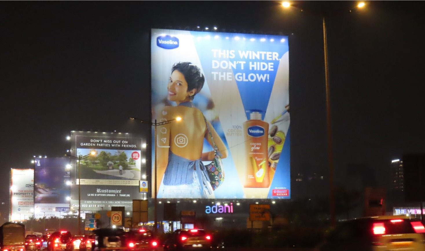 Vaseline Coca butter body lotion, OOH camapign 