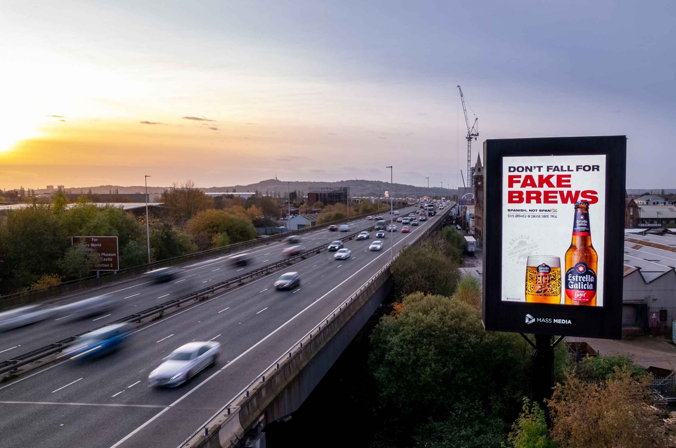 OOH campaign at the side of highway 
