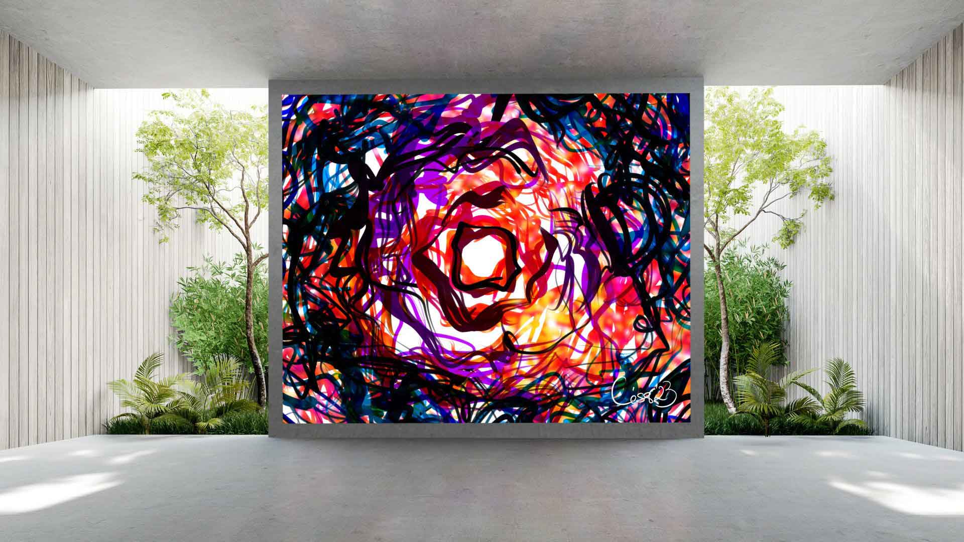a complete turnkey solution consisting of large format LED displays that transform entire walls into living canvases