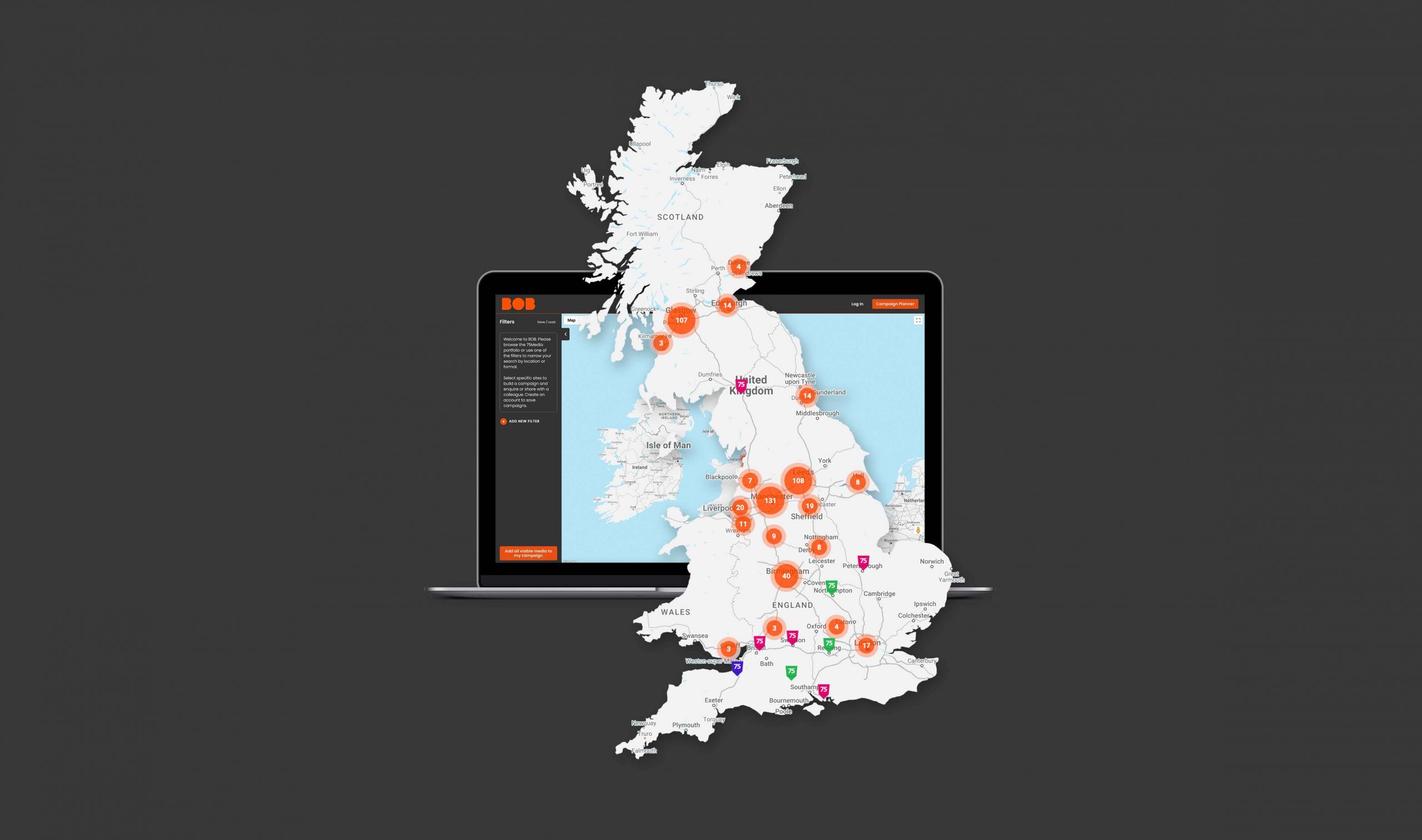 UK out-of-home (OOH) media owner 75Media has launched a proprietary piece of planning software